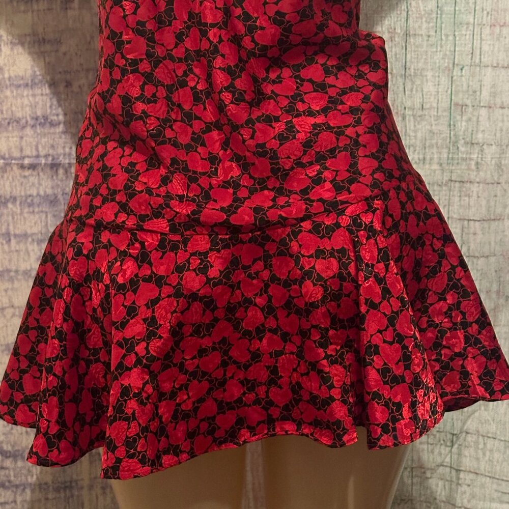 Vintage Y2K Victoria' Secret Gold Label Red Drop Waist Heart Chemise Medium Slip - Picture 9 of 9